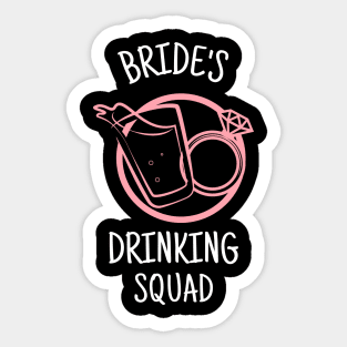 Bride's Drinking Squad Sticker